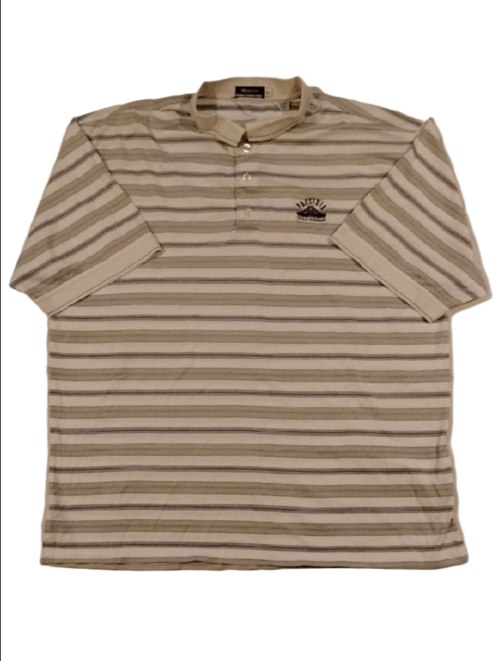 Monterey Club Presidio Golf Course White Striped Polo Shirt